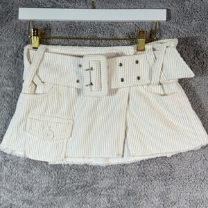 Are You Am I Minna Ivory Mini Skirt XS
